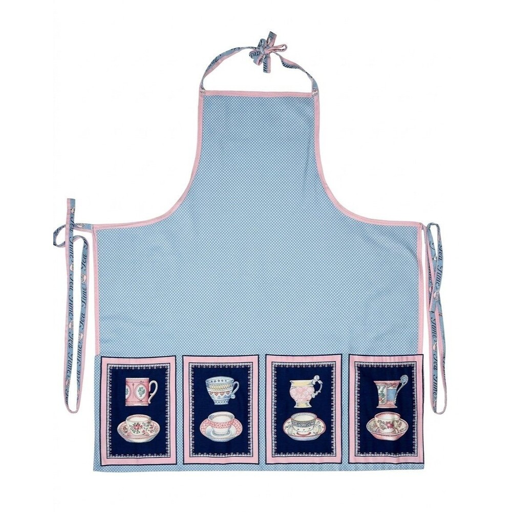 Vintage Joan Kessler Concord Fabrics Tea Time Apron Completed Panel